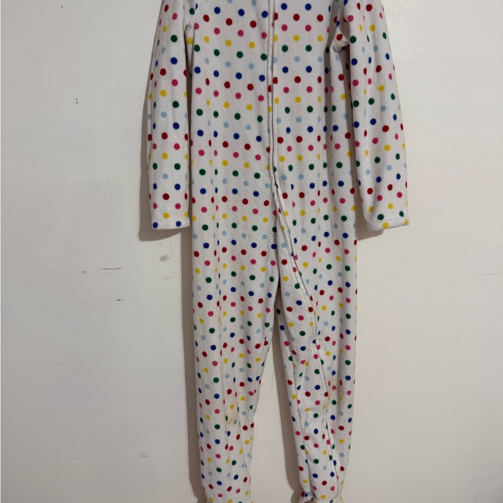 Lands' End Multicolor Polka Dot Kids Footie